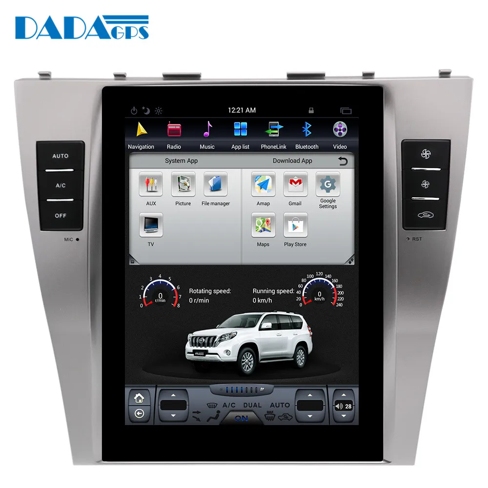 Android 7 1 Tesla стиль Автомобильный мультимедийный радио GPS навигация для TOYOTA CAMRY 2007 2011