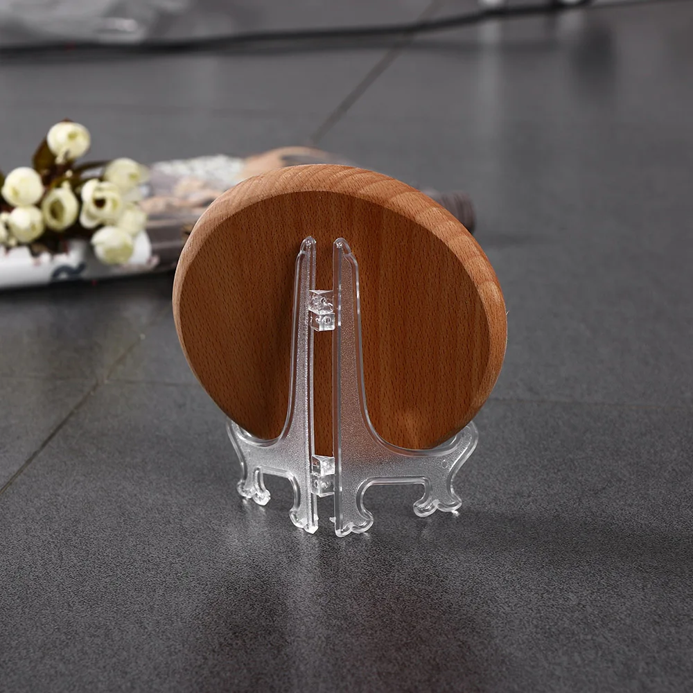 

Clear Plastic Plate Display Stand Picture Frame Easel Holder 3"5"7"9" Photo Frame Picture Display