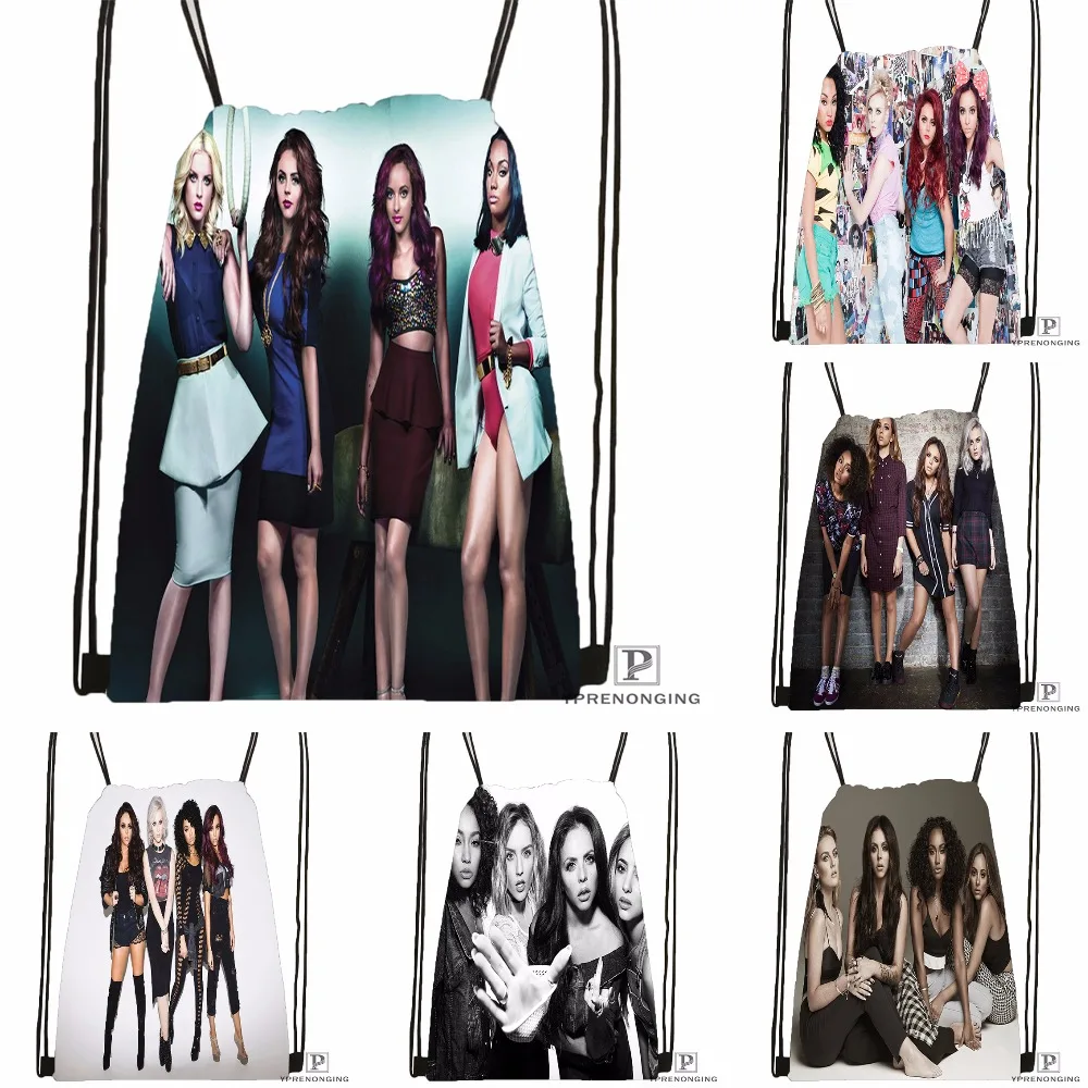 Пользовательские Little Mix Австралийский Drawstring сумка-рюкзак милый рюкзак детский Ранец (черный назад) 31x40 см #180531-04-22