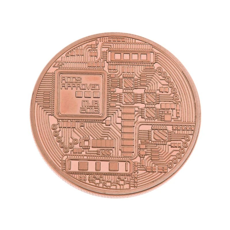 

New Plated Rose Gold Bitcoin Coin Collectible Coin Art Collection Gift Physical