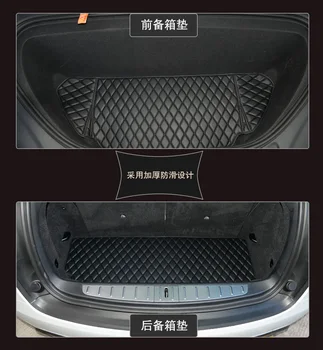 

car Accessories for Tesla MODEL X front and rear trunk mats storage compartment mats tail Rear Racks pads sticker