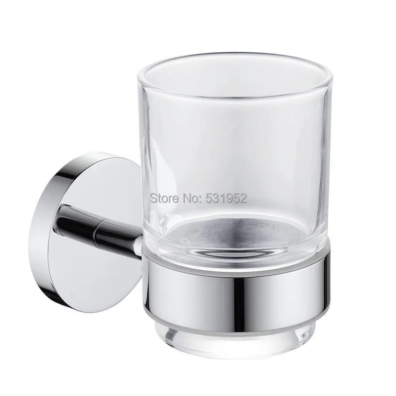 Cup Tumbler Holders Wall-mount Single Toothbrush Tooth cup holder Polish Stainless Steel 304 Bathroom Accessories