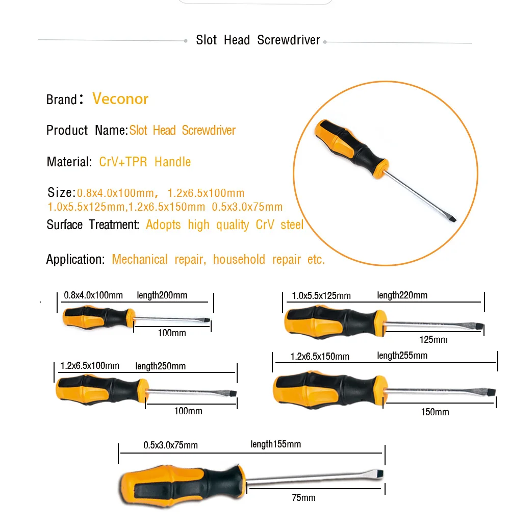 Veconor слот типа отвертки phillipes крестовыми заворачивания инструменты бытовой ремонт ручной инструмент