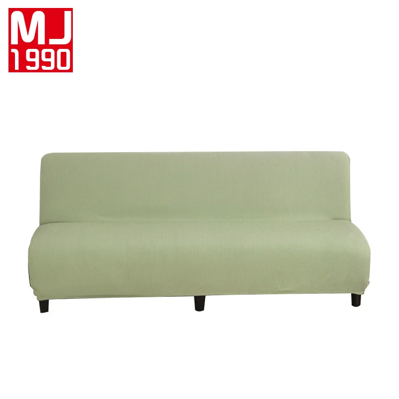 

1PC Knitted Sofa Bed Cover No Srmrest Solid Color Elastic Sofa Cover Polyester Allinclusive Nonslip Sofa Set Sofa Cover 1/2/3/4