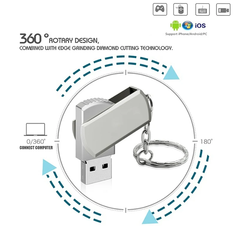 

360° rotation memory stick usb 3.0 Mini usb flash drive 128gb 16GB U disk key Pendrive 64GB 32GB Pen Drive 8GB custom made logo