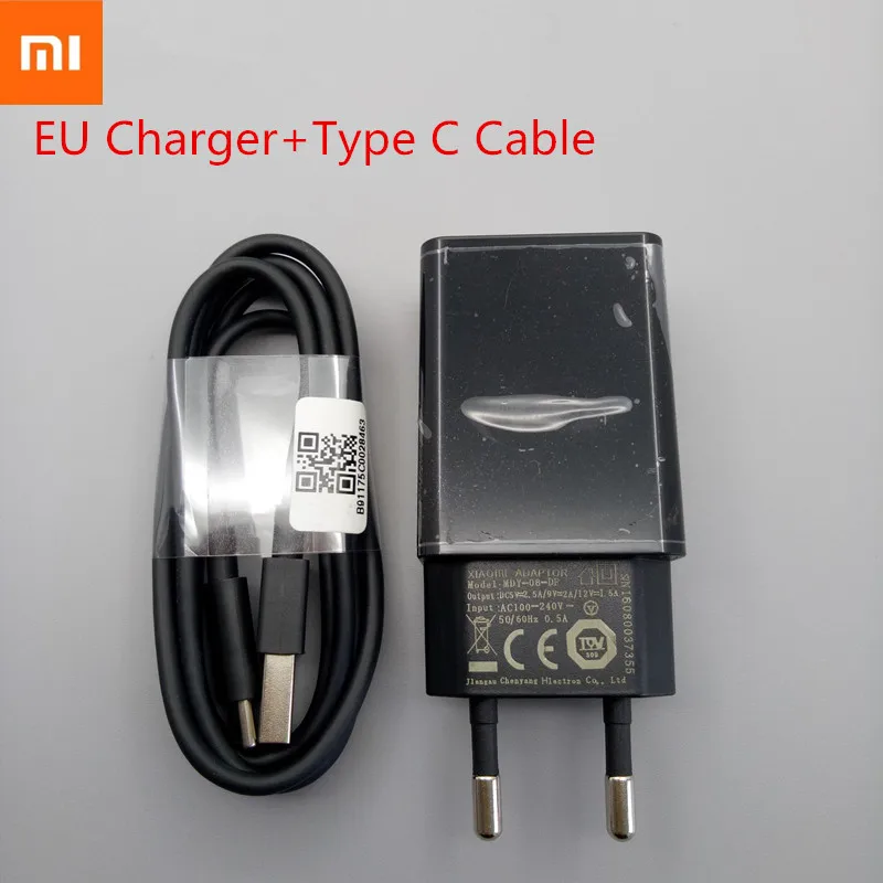 

Original Xiaomi Redmi NOTE 7 USB Quick Charger Adapter 12V 1.5A 120cm TYPE C Data Cable For Mi 6 A1 8 SE 4s 4c 5 5x max2 Mix 2S