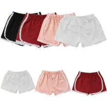 Новинка; Летние однотонные кисточки для маленьких девочек; хлопковые шорты; шаровары; детская одежда; От 3 месяцев до 4 лет