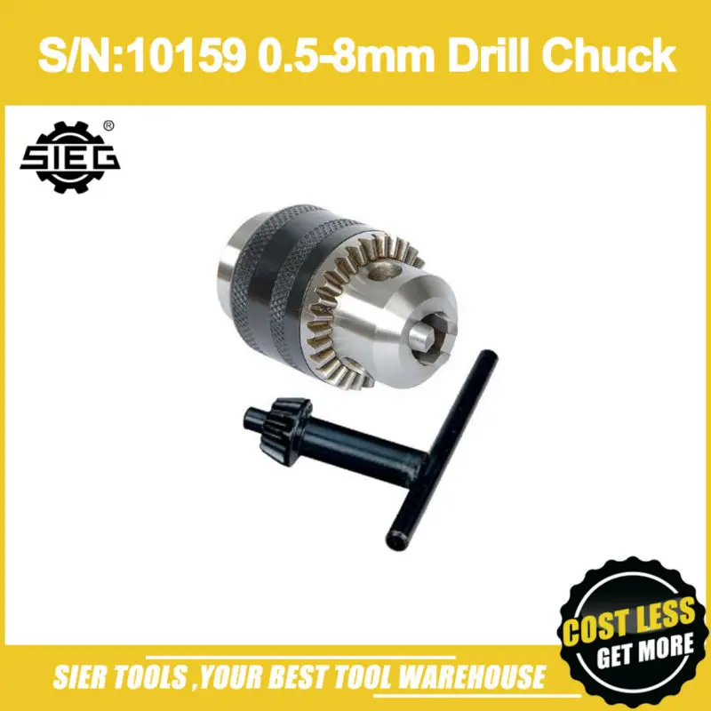 

Free Shipping!/S/N:10159 0.5-8mm Tailstock Chuck/SIEG C0 Drill chuck