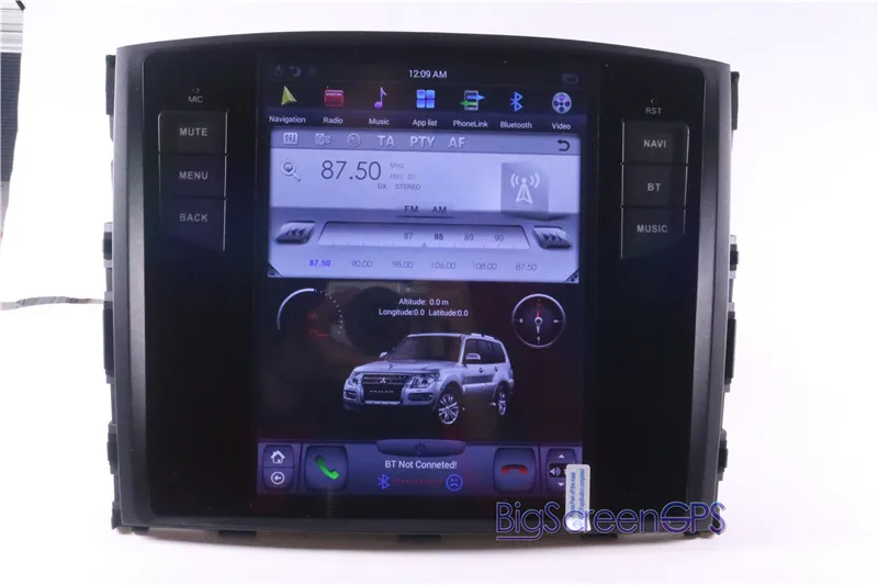 Sale 10.4 Inch Tesla style Android 7.1 Car Radio GPS Navi For Mitsubishi Pajero V97 V93 Shogun Montero 2006+ Unit Stereo Satnav 64GB 10