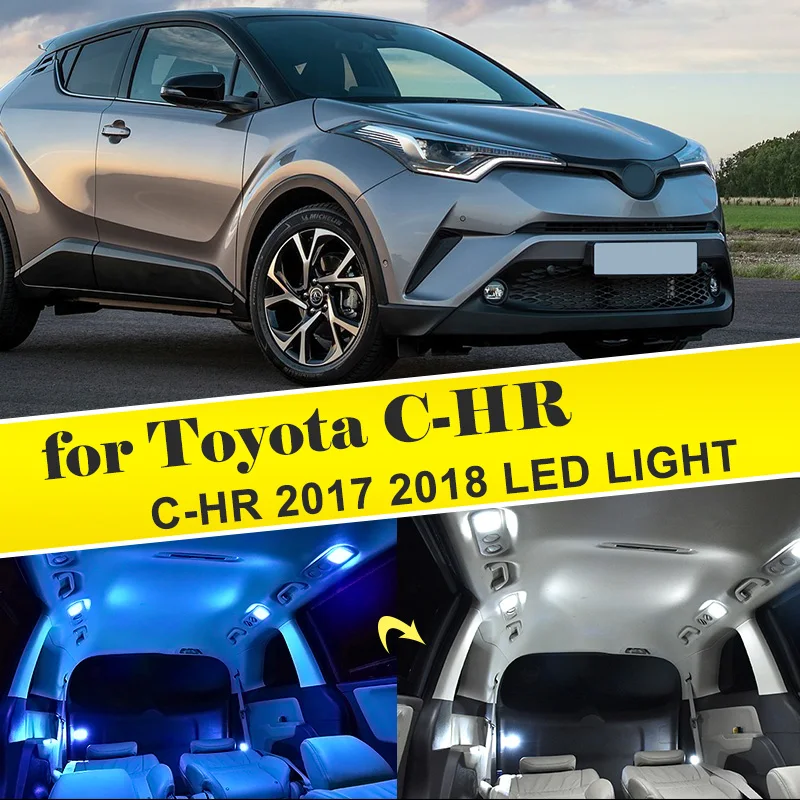 Tcart светодиодный светильник для toyota chr CH-R W5W T10 фестон светодиодный светильник для чтения интерьера Doom светильник багажника s