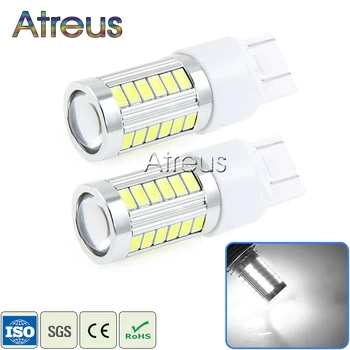 

Atreus 2Pcs Car led T20 W21W 7440 WY21W 33 LED 5630 5730 SMD car Backup Reserve Light auto brake light fog lamps 12V Accessories