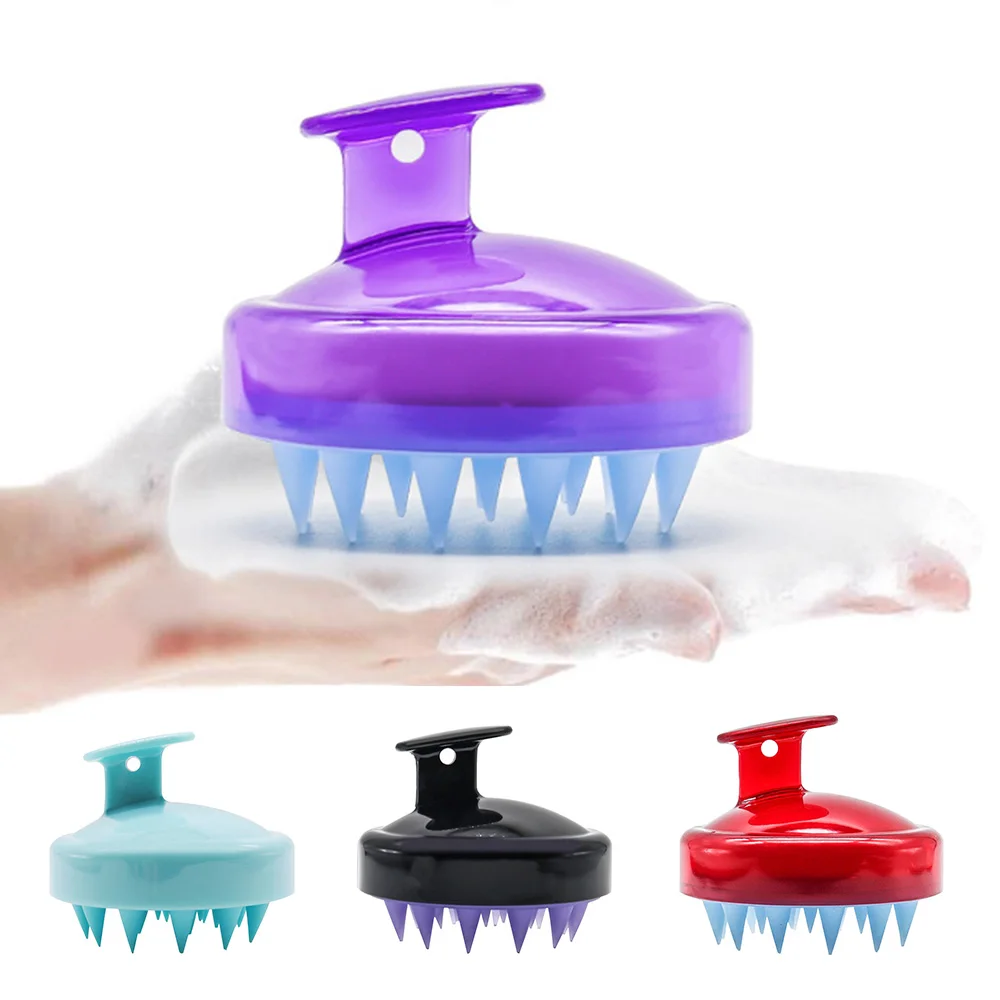 1pc Silicone Scalp Shampoo Massage Brush Handheld Washing Hair Comb Body Bath Shower Spa Massage Brush Head Wash Comb Bathroom