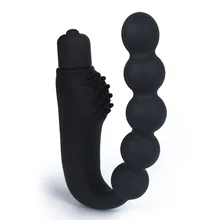 Silicone Anal Vibrator 10 Frequency Vibrating Anal Beads Sex Toys For Men and Women Prostate Massage Anal Plug Sex Product PY795