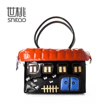 SHITAO Real Designer Handbags on Sale Small Italian Women PU Top-handle Bag in Discount Candy House Messenger Bag