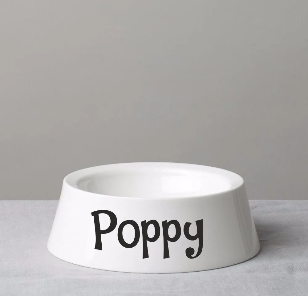 

Art Decor Personalization Custom Pet bowl x2 Wall Decals Vinyl Home Decor Wall Sticker L127