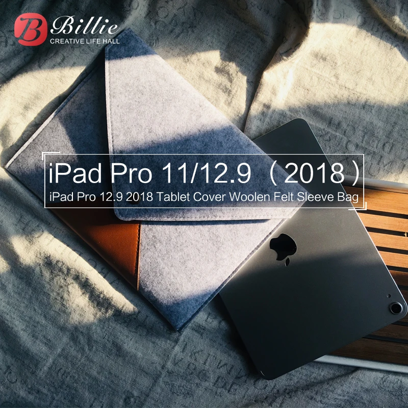 Для Apple iPad Pro 12,9 "2018 Чехол для iPad Pro 11" высококачественный противоударный шерстяного фетра чехол для планшета компьютер Тетрадь крышка