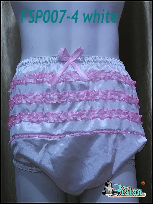 Buy Adult Sissy Satin Frilly incontinence Diaper Cover