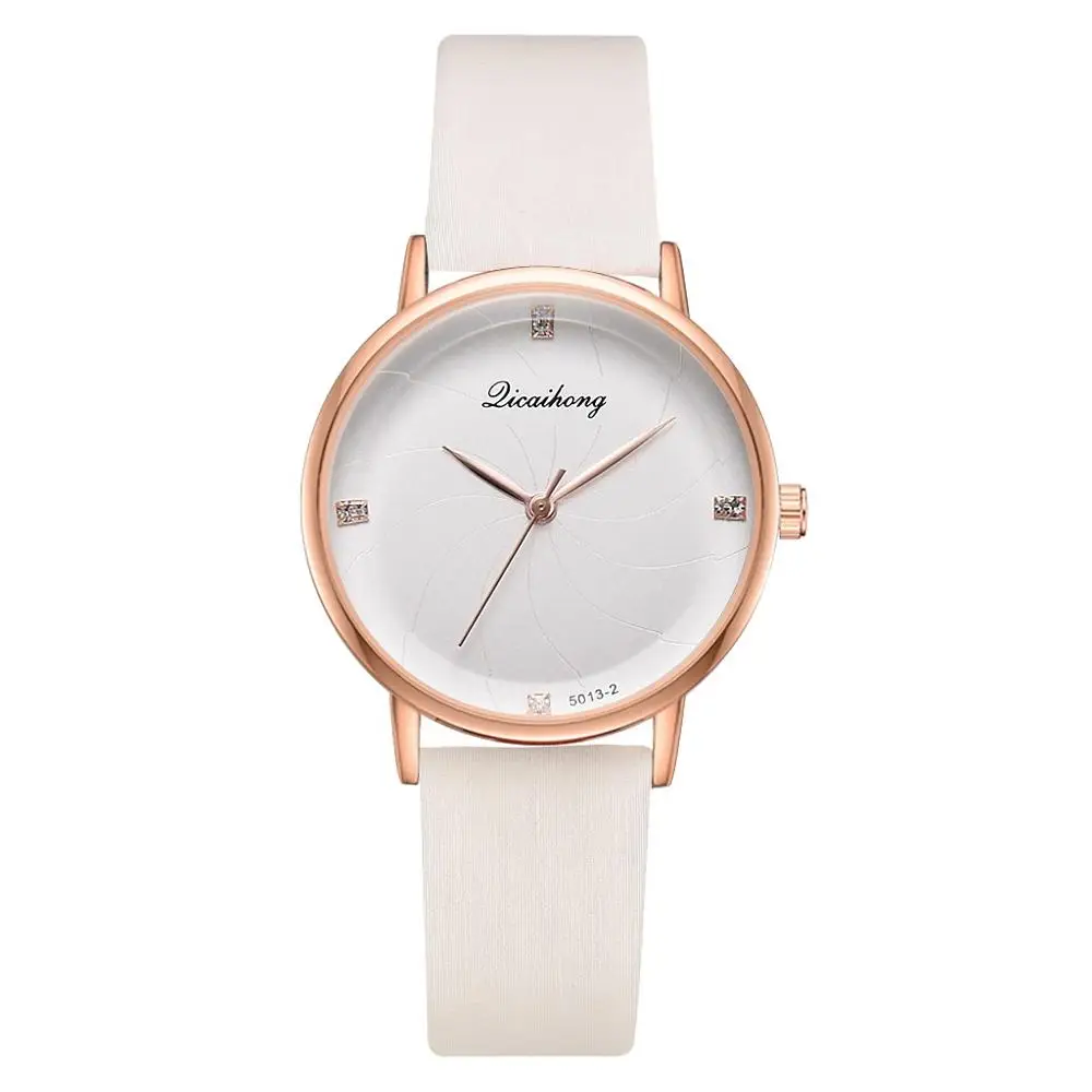 

Luxury White Women Watches 2019 New Fashion Simple Design Diamond Ladies Quartz Leather Wristwatches Woman Clock Montre Femme