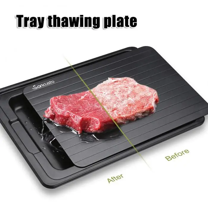 Fast Defrosting Tray with Cleaner Frozen Meat Defrost Food Thawing Plate Board Kitchen Tool Dropshipping