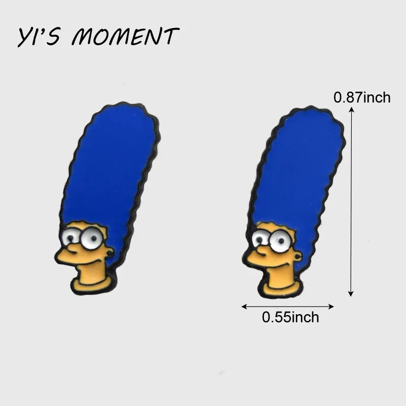 Новая модель, подарок на день рождения, эмаль, ювелирные изделия в виде животных, милые Симпсоны Мардж Симпсон, серьги для женщин, серьги для детей