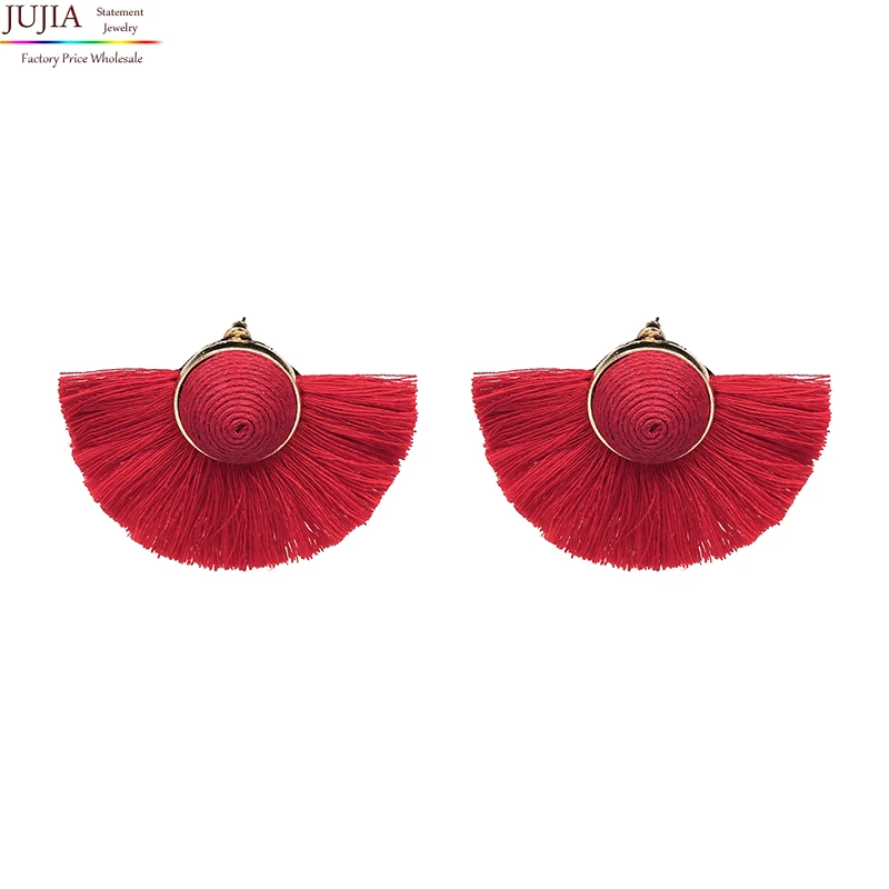 Серьги с бахромой в стиле бохо JUJIA роскошные эффектные модные серьги и подвесками