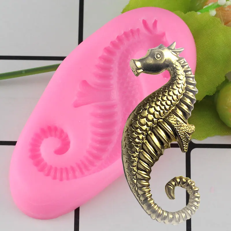 

Mujiang 3D Seahorse Cake Silicone Fondant Mold Sugarcraft Cake Decorating Tools Candy Chocolate 3D Craft Soap Resin Clay Molds