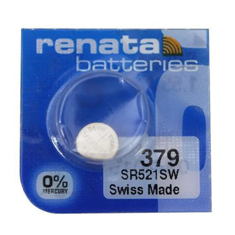 Аккумулятор часов renata с оксидом серебра 379 SR521SW 521 1 55 в 100% оригинальный фирменный