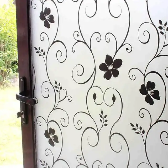 Flower Window Films Self Adhesive Film Bathroom Gl Sticker Home Flower Window Films Self Adhesive Film Bathroom Gl Sticker Home Shower Door
