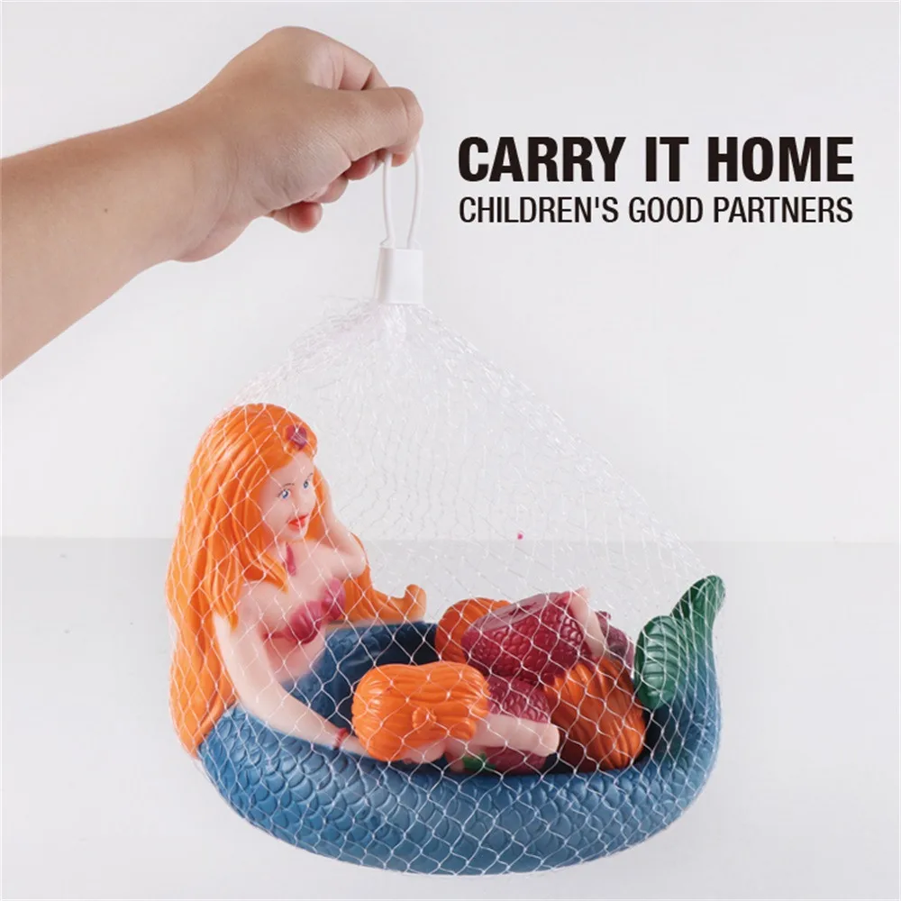 Lovely Shrilling Rubber Cute Sea Mermaid Family Bathtub Pals Floating Bath Tub Toy Children's products good-looking Bath toys Lovely Shrilling Rubber Cute Sea Mermaid Family Bathtub Pals Floating Bath Tub Toy Children's products good-looking Bath toys
