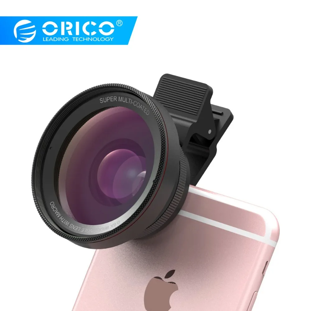 ORICO MPC-A العالمي الهاتف المحمول عدسة 2 في 1 زاوية واسعة + ماكرو سوبر العدسات زاوية واسعة للهاتف المحمول