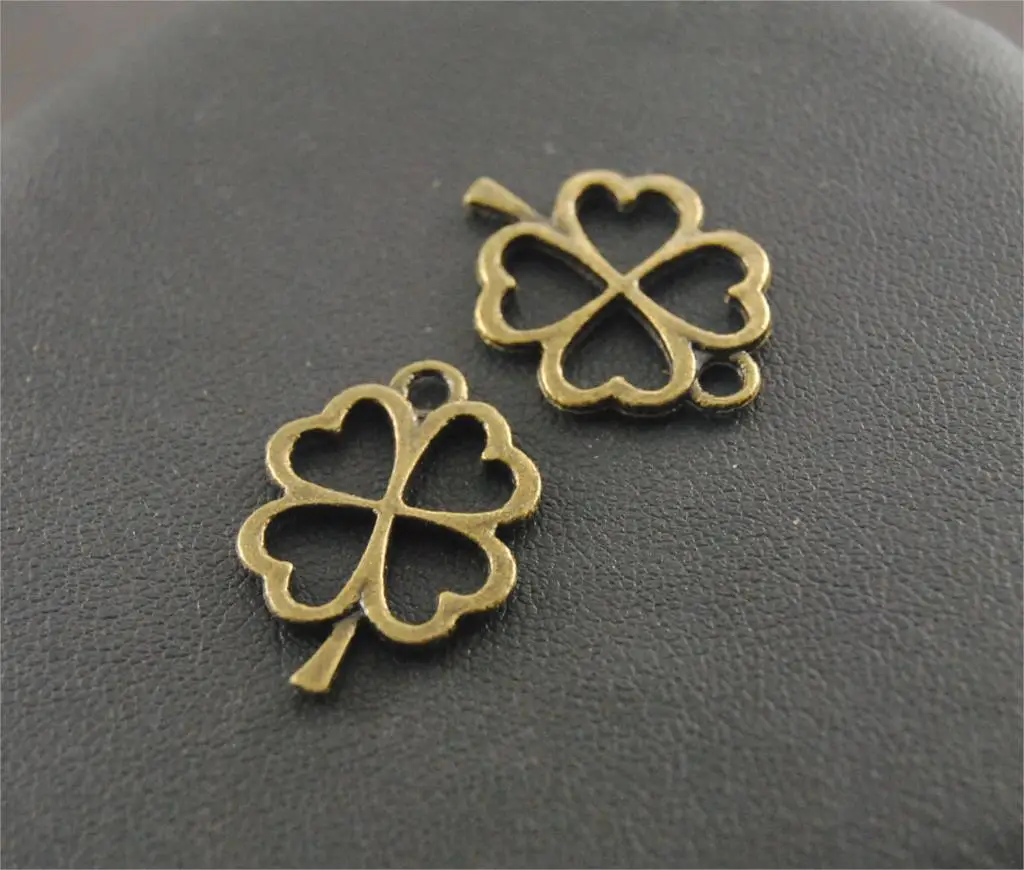 

10pcs Alloy Antique Bronze Silver 4 Leaf Clover Charms Handmade Charms Pendants Jewelry Findings A157/A730