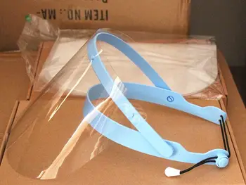 

Dental Anti-Fog Protective Face Shield Frame + 10pcs Detachable Disposable Protective Plastic Transparent Visor Film Faceshield