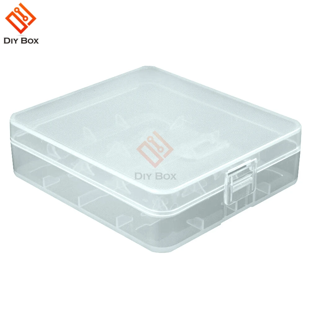 Портативный жесткий пластиковый чехол для 4 батарей 18650|case holder storage box|battery case holderhard
