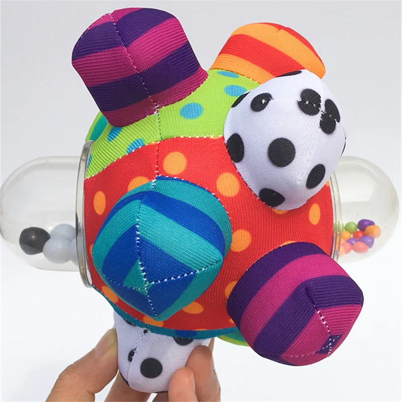 Креативные Детские шар-погремушка детская игрушка для хватания веселый шар милые плюшевые мягкие ручные Погремушки Развивающие игрушки