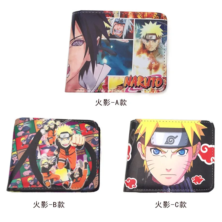 Новый Кошелек Naruto Детский кошелек для наличных мужской кожаный с аниме