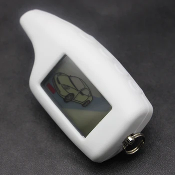 

Magicar 5 LCD Remote Control Key Fob +Silicone Key Case For Russian 2 Way Car Alarm System Scher khan M5 Scher-Khan 5