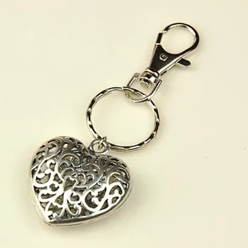 

50pcs Tibetan Style Tree of life /Heart Keychain Jewelry accessories with Iron Key Clasp Findings and Alloy Swivel Clasps F60