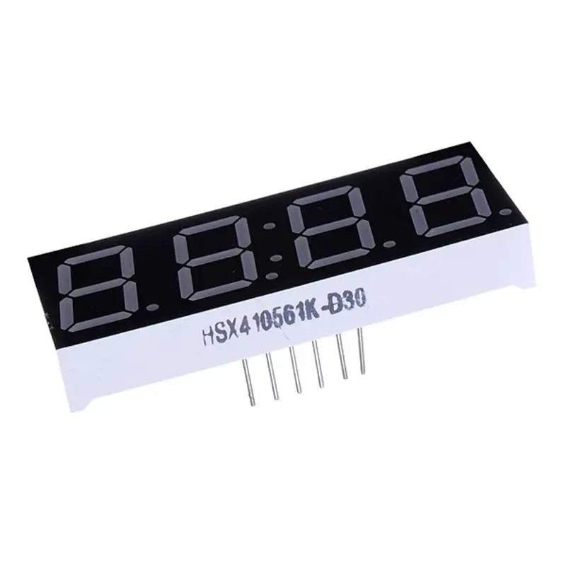 2PCS 0.56/" 4 Digit Super Red LED Display Common Anode with Time Display 12 Pins