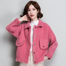 Бренд JANELUXURY, женская короткая куртка, Осень-зима, новое однотонное пальто с отворотом, Повседневная утолщенная верхняя одежда для женщин, 5 цветов