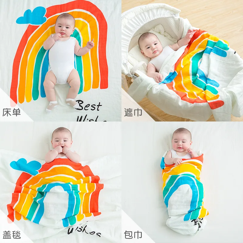 Buy Organic cotton 120x120 Baby bath towel blanket