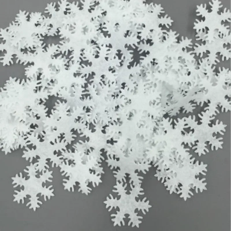 

DIY 200pcs Padded Felt Snowflake Appliques Craft Kid's Appliques Decorative 30mm