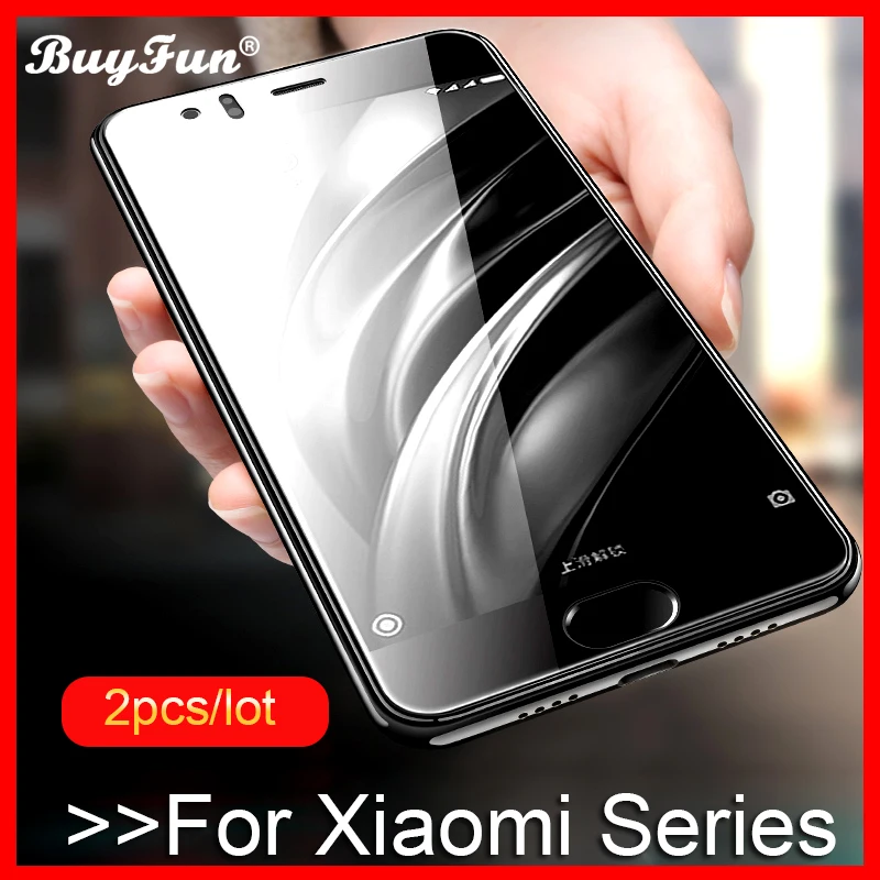 

2PCS For xiaomi mi max mi5 s plus mi6 cover Tempered Glass For xiaomi xiomi redmi note 4 x 3 s 3x pro case Screen Protector Film