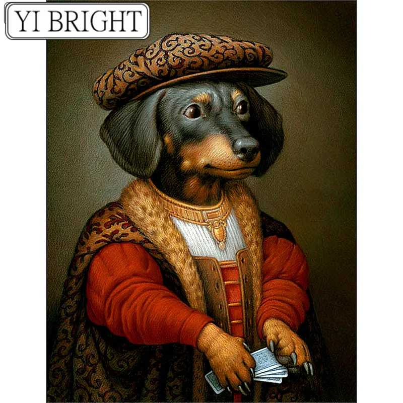 

large diy diamond painting,diamond painting full square new arrival,diy,diamond embroidery Dog gentleman LK1