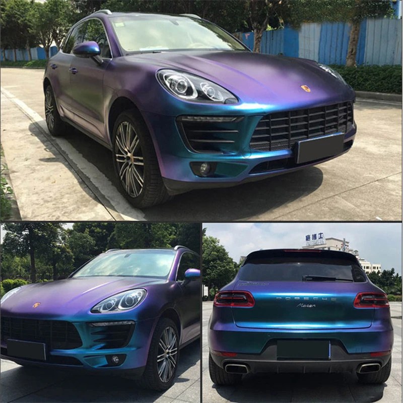 

1.52*20m Air Free Bubble Chameleon Vinyl Film Chameleon Shade Shifter Vinyl Wraps Film Sheets & Roll for car body