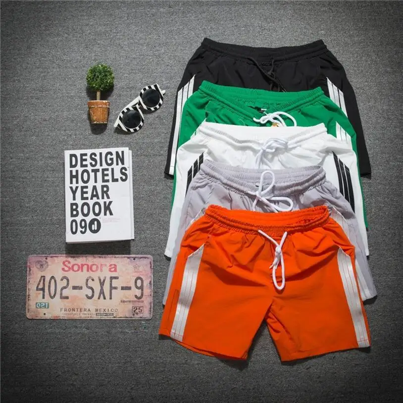 

Summer Print Swiming Shorts Men Drawstring Casual Sunga Masculina Loose Quick Dry Board Shorts Elastic Waist Usa Beach Shorts
