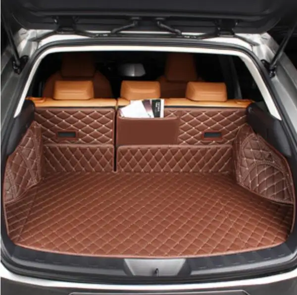 

Car Embroidery Leather Full Rear Trunk Tray Liner Cargo Mat Floor Protector Foot Pad Mats For Lexus UX200F UX260H 2019 2020