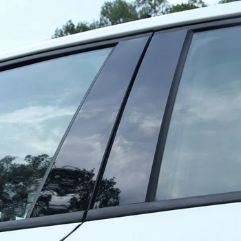 

Frame Car Window Trim Strips Accessories Replacement 8pcs Black Pillar