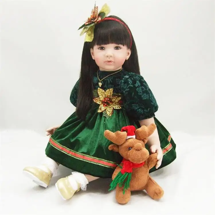 

DollMai 24"60cm Vinyl Silicone Reborn Baby Dolls Adorable Toddler Realistic Kids Reborn Babies Princess Girl bebe Bonecas