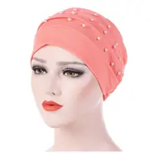 Зимний тюрбан, женский головной убор в индийском стиле, мусульманский гофрированный раком, головной убор шляпа