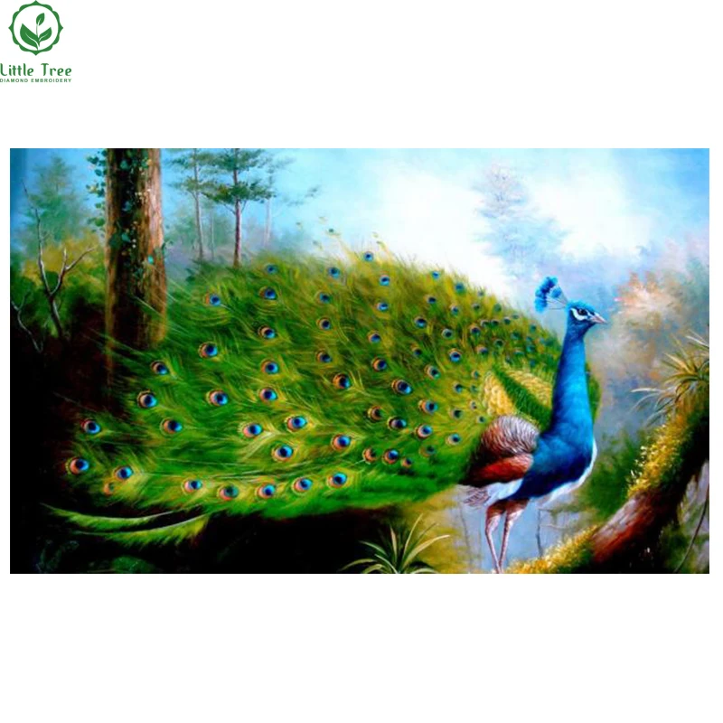 2017 new 5d Mosaic DIY Diamond Painting Peacock Cross Stitch Crystal Embroidery Patterns Rhinestone Adornment Picture | Дом и сад